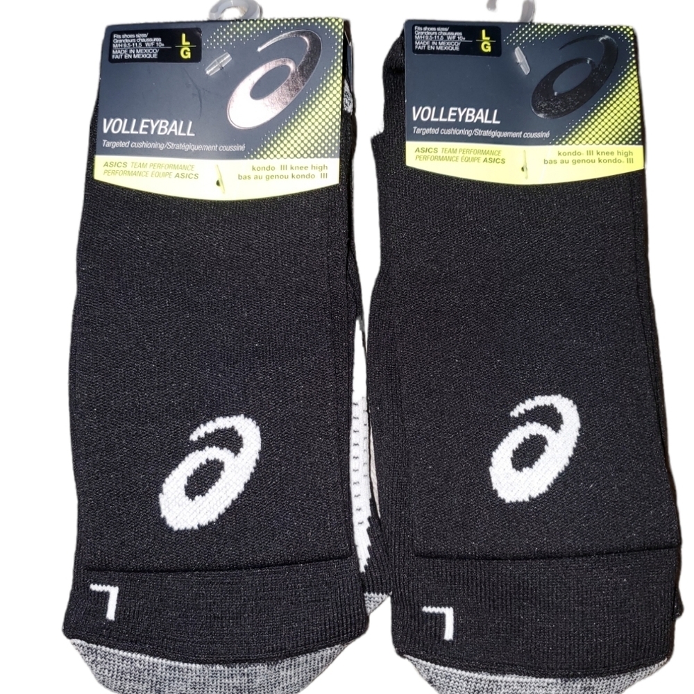 2 Pairs of Asics Knee High Performance Volleyball Socks